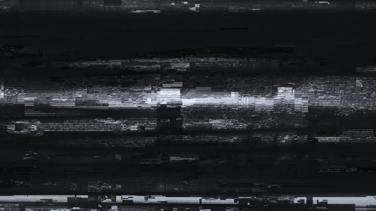 Abstract Digital Glitch Noise and Static Background
