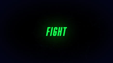 Animation-of-fight-text-over-light-trails-on-black-background