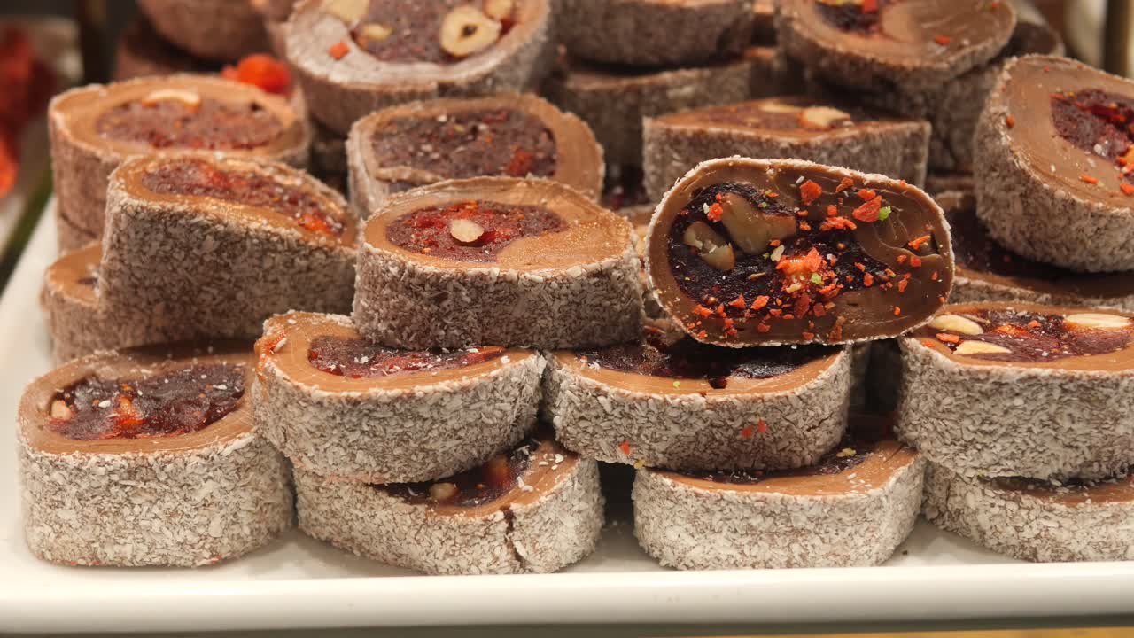 Assortment of Chocolate-Covered Turkish Delight