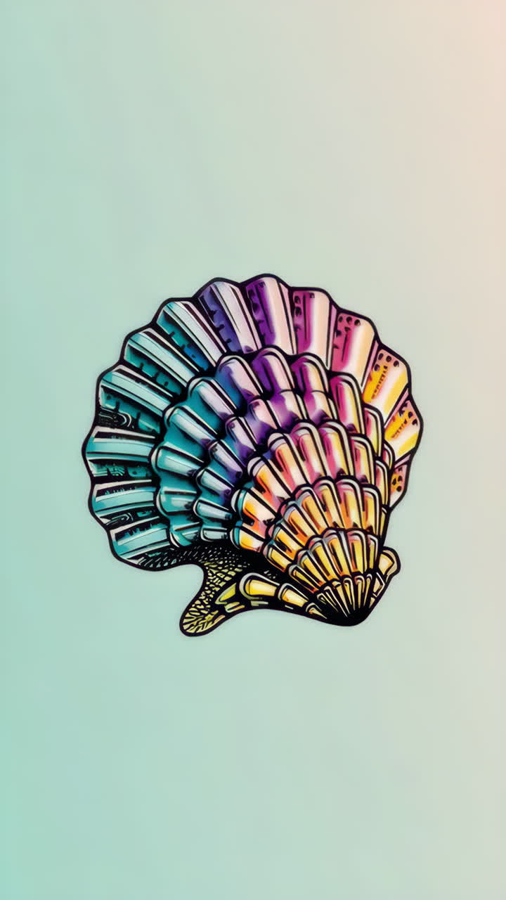 Colorful Seashell Illustration