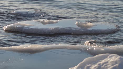 In-the-winter,-stones-are-icy-on-the-sea-shore