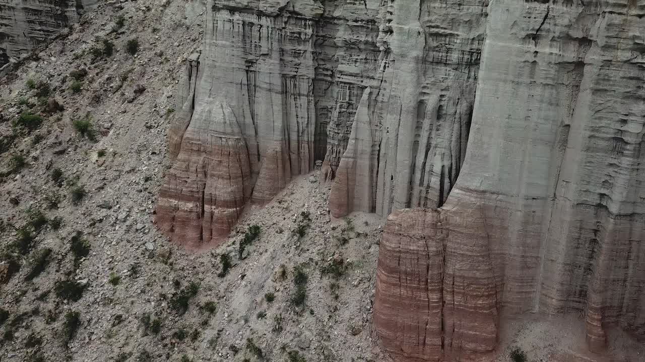 Aerial View of Sandstone Rock Formations in Talampaya National Park, Argentina