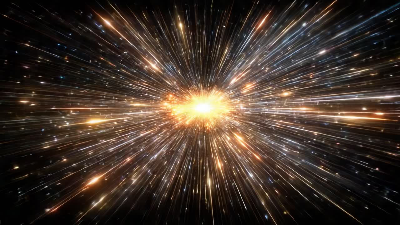 A Stunning Visual Representation of Cosmic Explosion: An Abstract Journey Through An Expanding Universe of Light and Energy, Capturing the Essence of Celestial Events