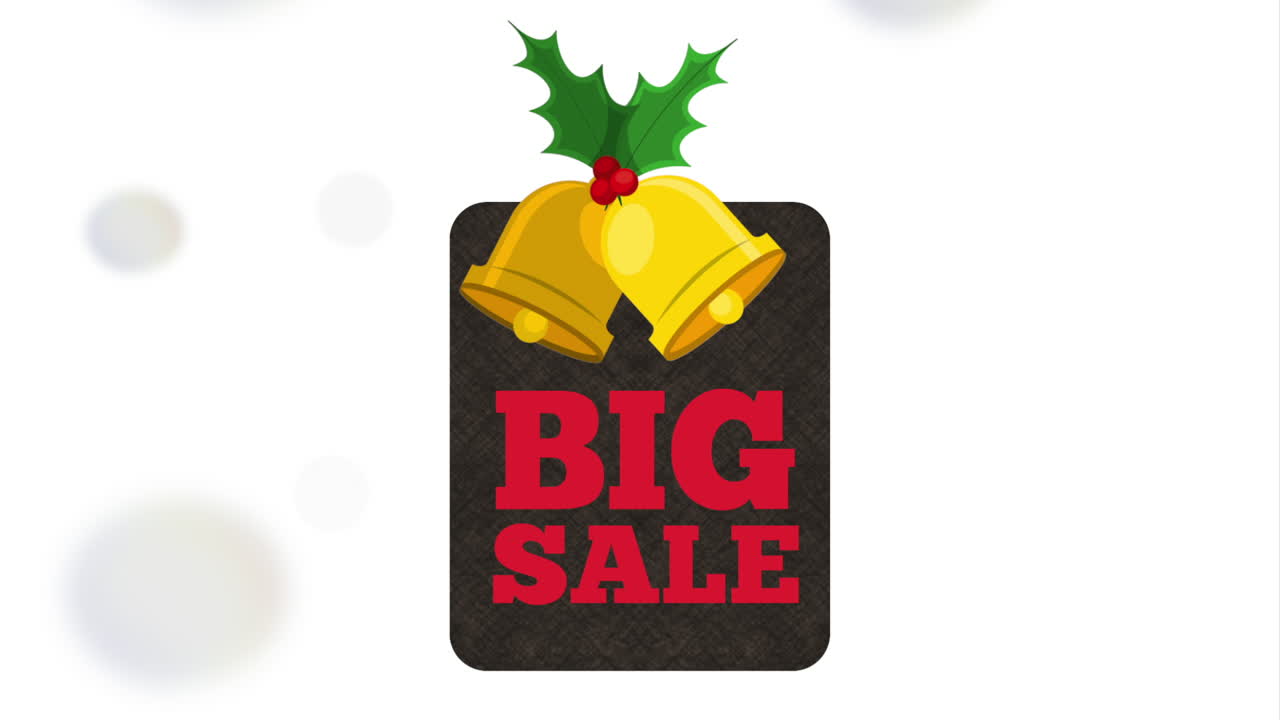 feliz tarjeta de navidad con campanas