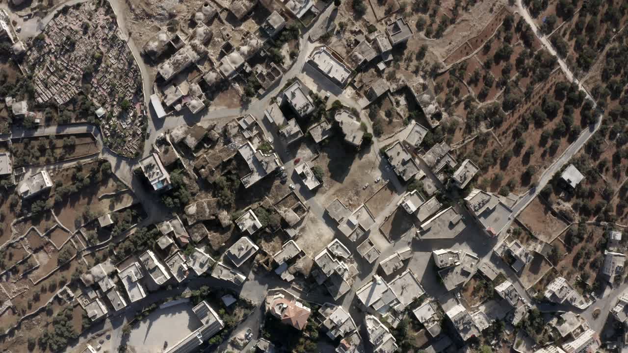 ciudad vieja palestina de abu dahuk (beit hanina) desde el aire