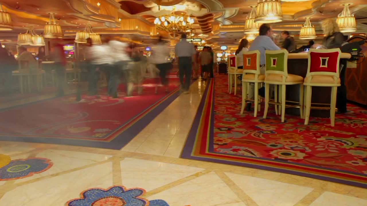 라스베가스 카지노 로비의 시간 경과