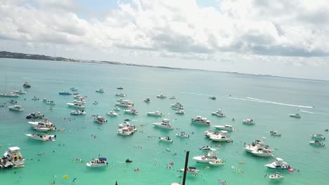 Drone-shot-of-boats-at-Raft-Up-Bermuda-Heroes-Weekend