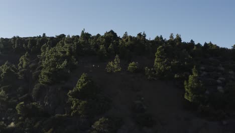 aerial view of a lush green mountain landscape