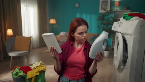 woman choosing laundry detergent