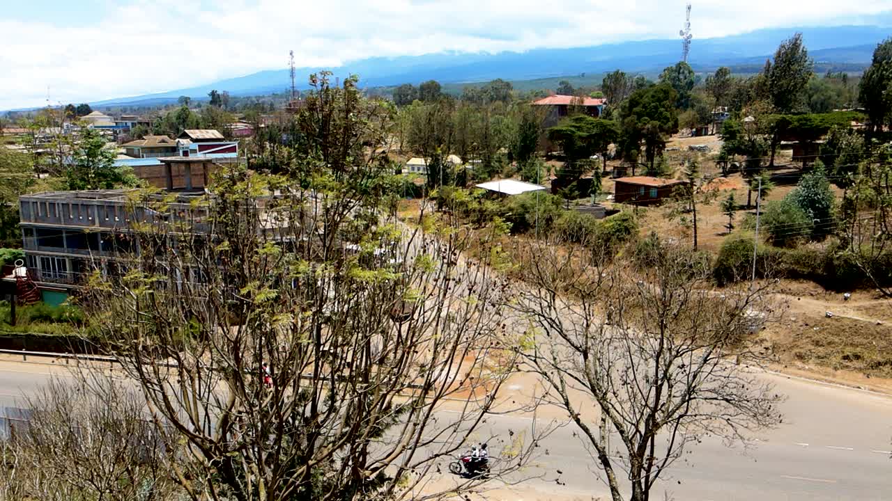 vista de paisaje de la ciudad-drone
