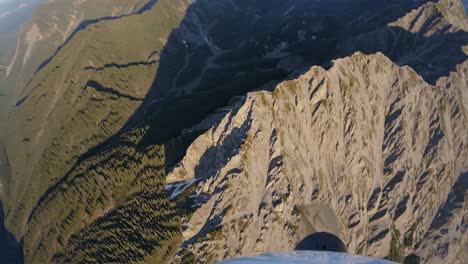 mountain ridge aerial view from airplane