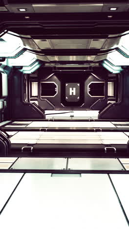 futuristic spaceship corridor