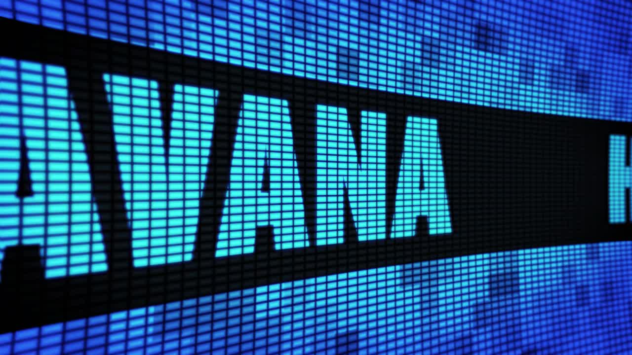 Digital Display Showing the City of Havana