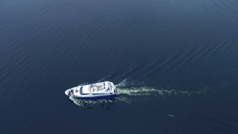 Aerial-view-of-luxury-yacht-sailing-sea.-Ocean-travel-boat.-Cruise-vacation