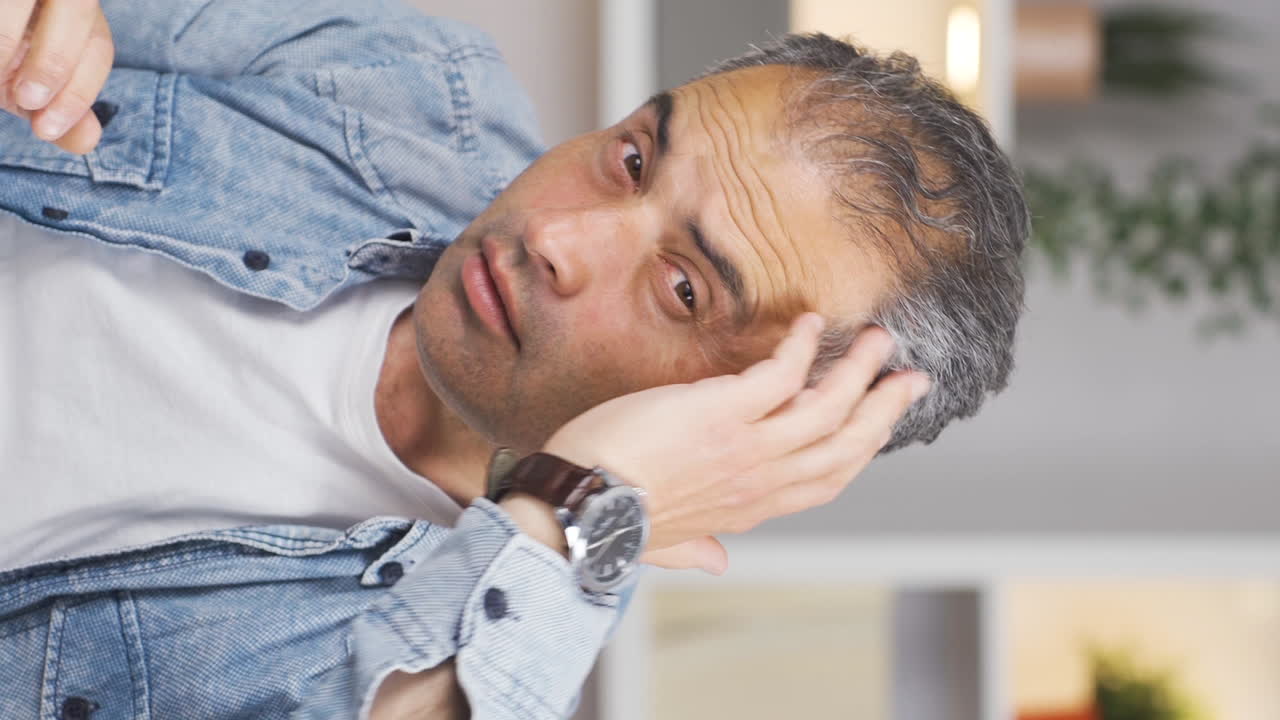 video vertical de un hombre guapo y carismático.