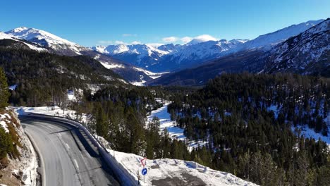 italian alps her nature during the winter season (drone footage)