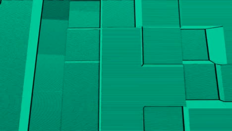 cubos abstractos de fondo movimiento aleatorio, animación en bucle. cubos verdes