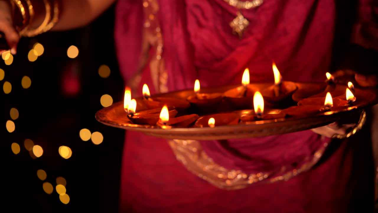 Woman Doing Puja Ritual