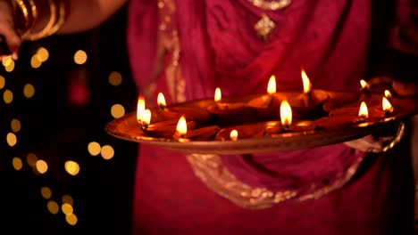 woman doing puja ritual