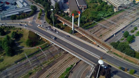 aerial view of elevated road 4k