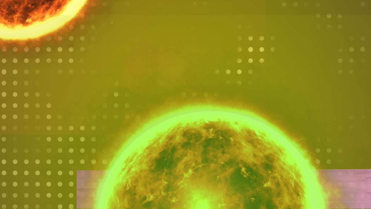 Abstract Animation of Glowing Sun and Solar Flare in Space
