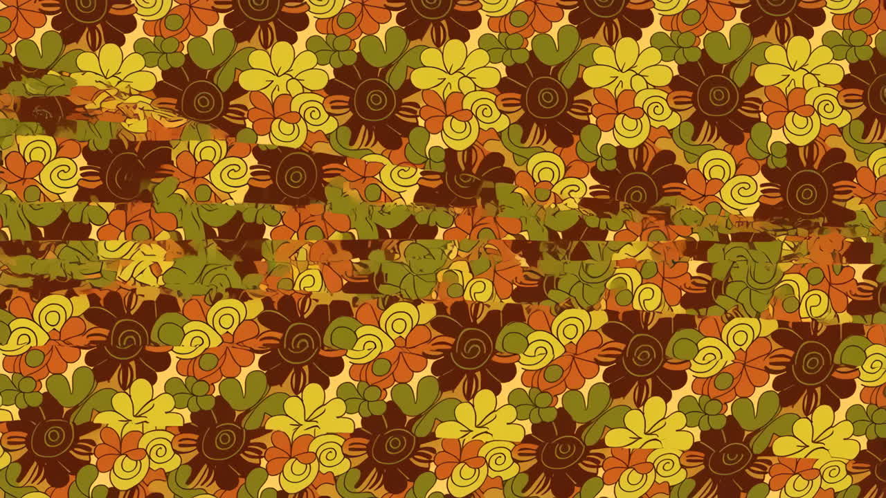 Retro Psychedelic Floral Pattern
