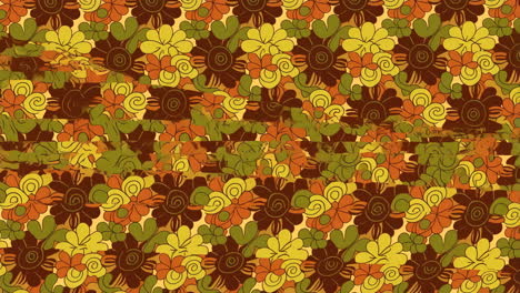 retro psychedelic floral pattern