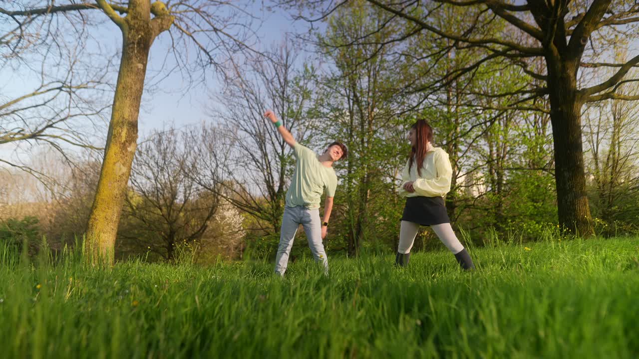 Couple Posing in a Park