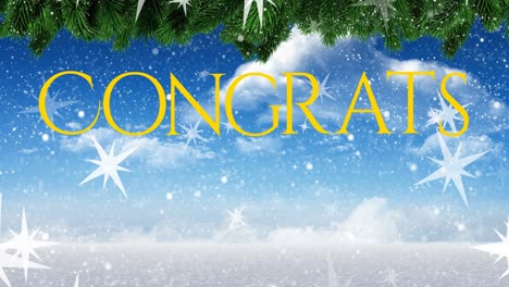 Animation-of-falling-snow-over-congrats-text