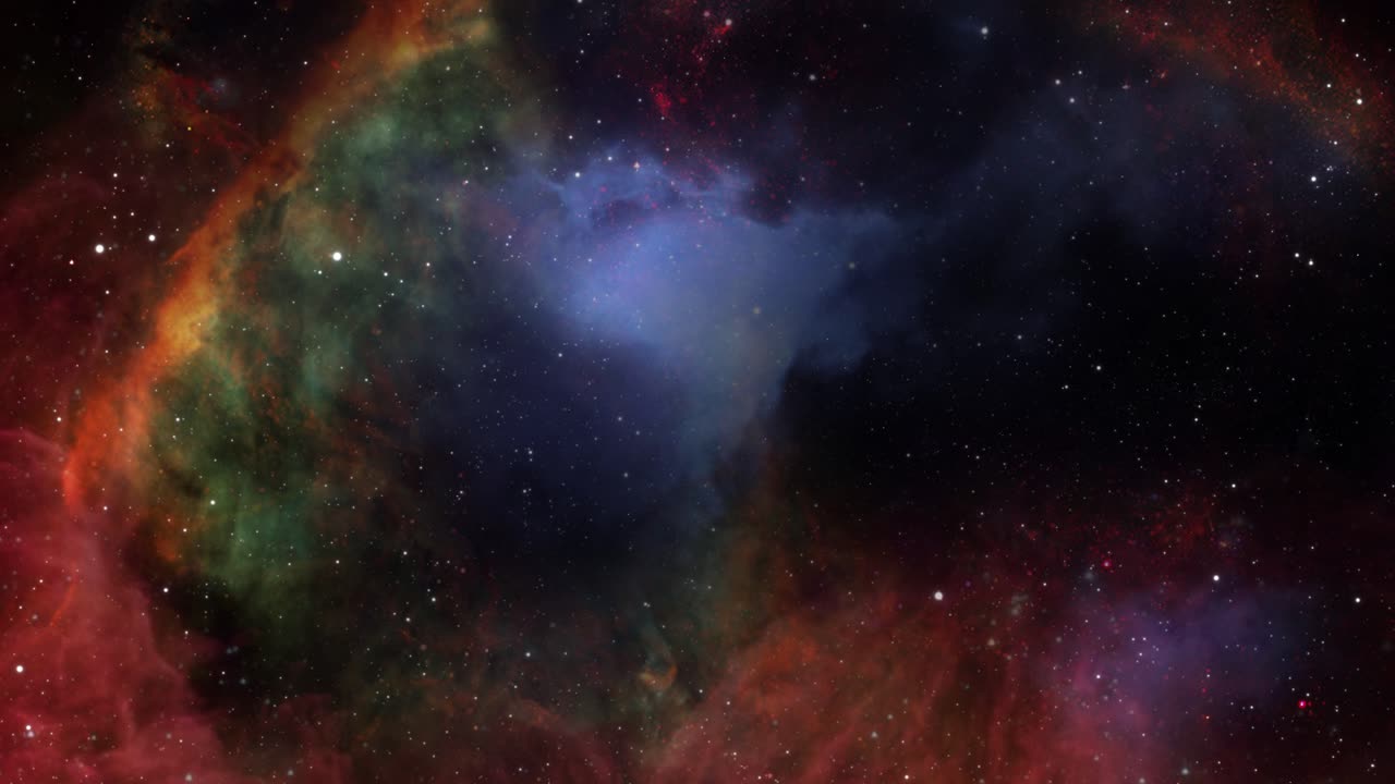 view of Outer Space Nebula 4k