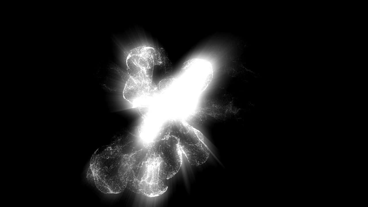 fuente de partículas dinámicas abstractas sobre un fondo negro