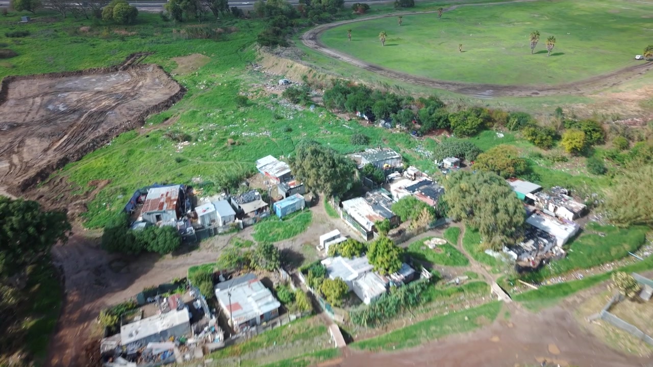A township in a green belt area of South Africa.