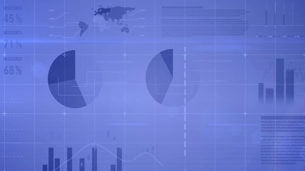 Animation of red shapes moving over data processing