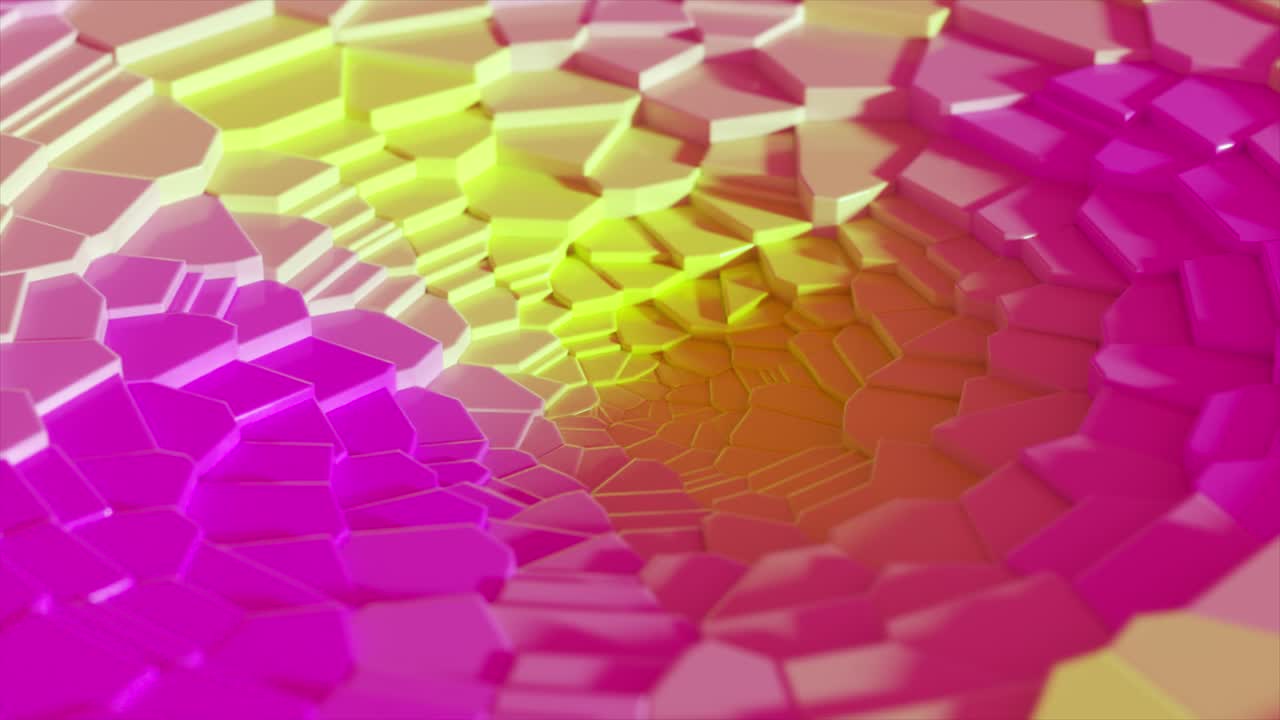 túnel geométrico abstracto y colorido