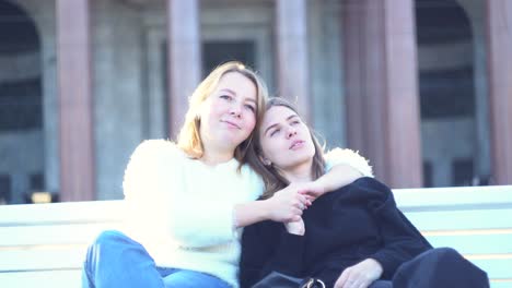 two women relaxing together