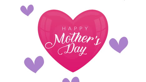 happy mother's day greeting card with heart