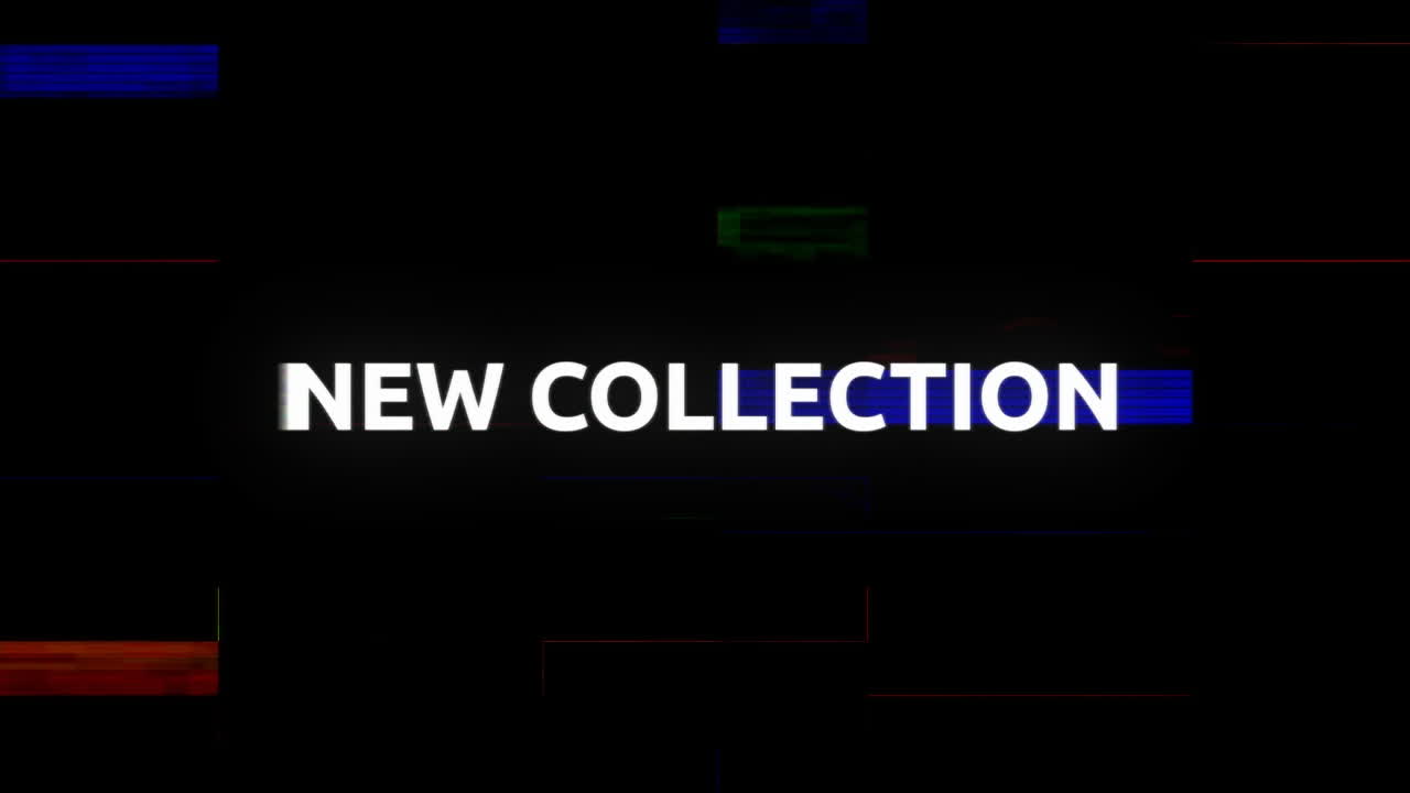 animación de la nueva colección sobre formas coloridas sobre fondo negro