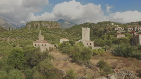 Aerial-view-on-Kardamyli,-Peloponnese,-Greece