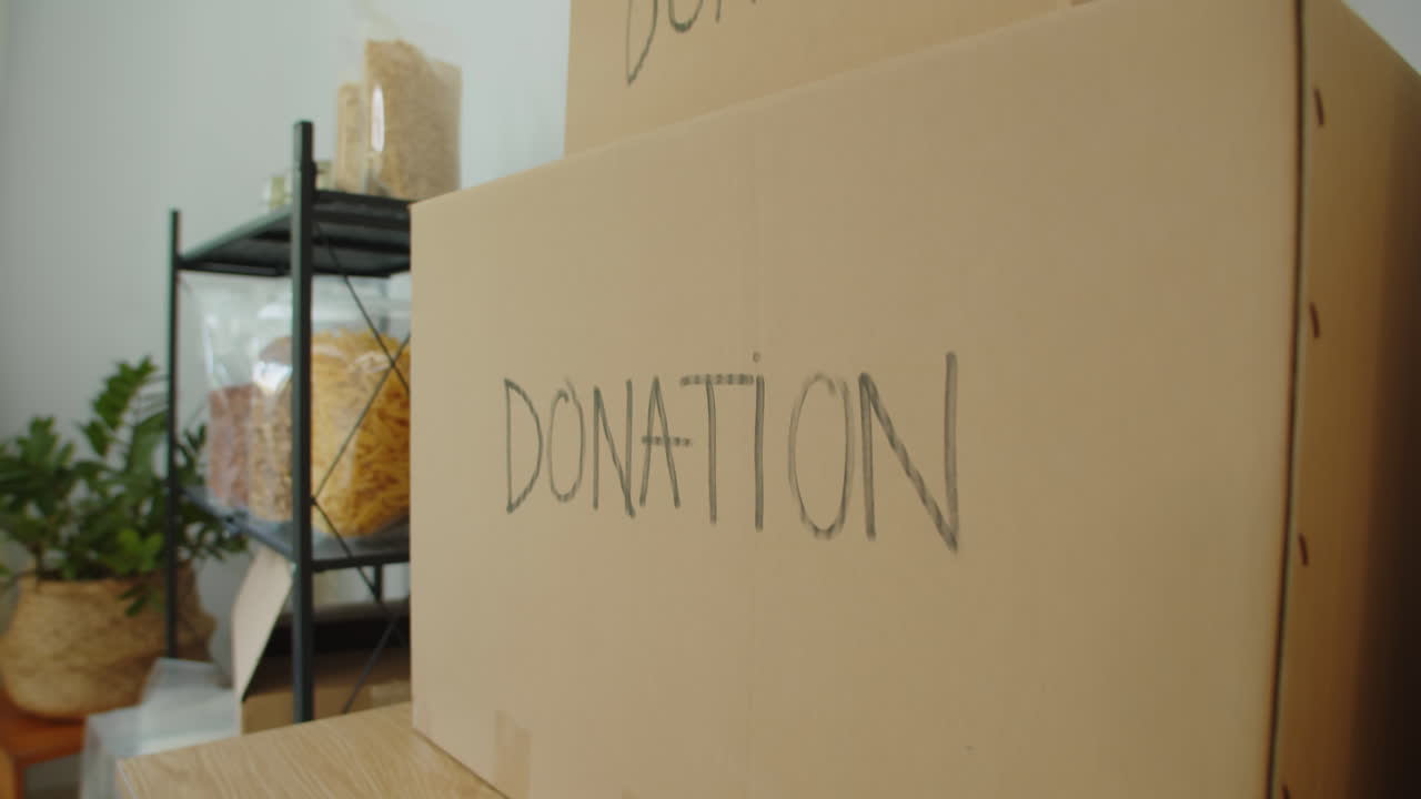 Boxes for Donation in Volunteering Center