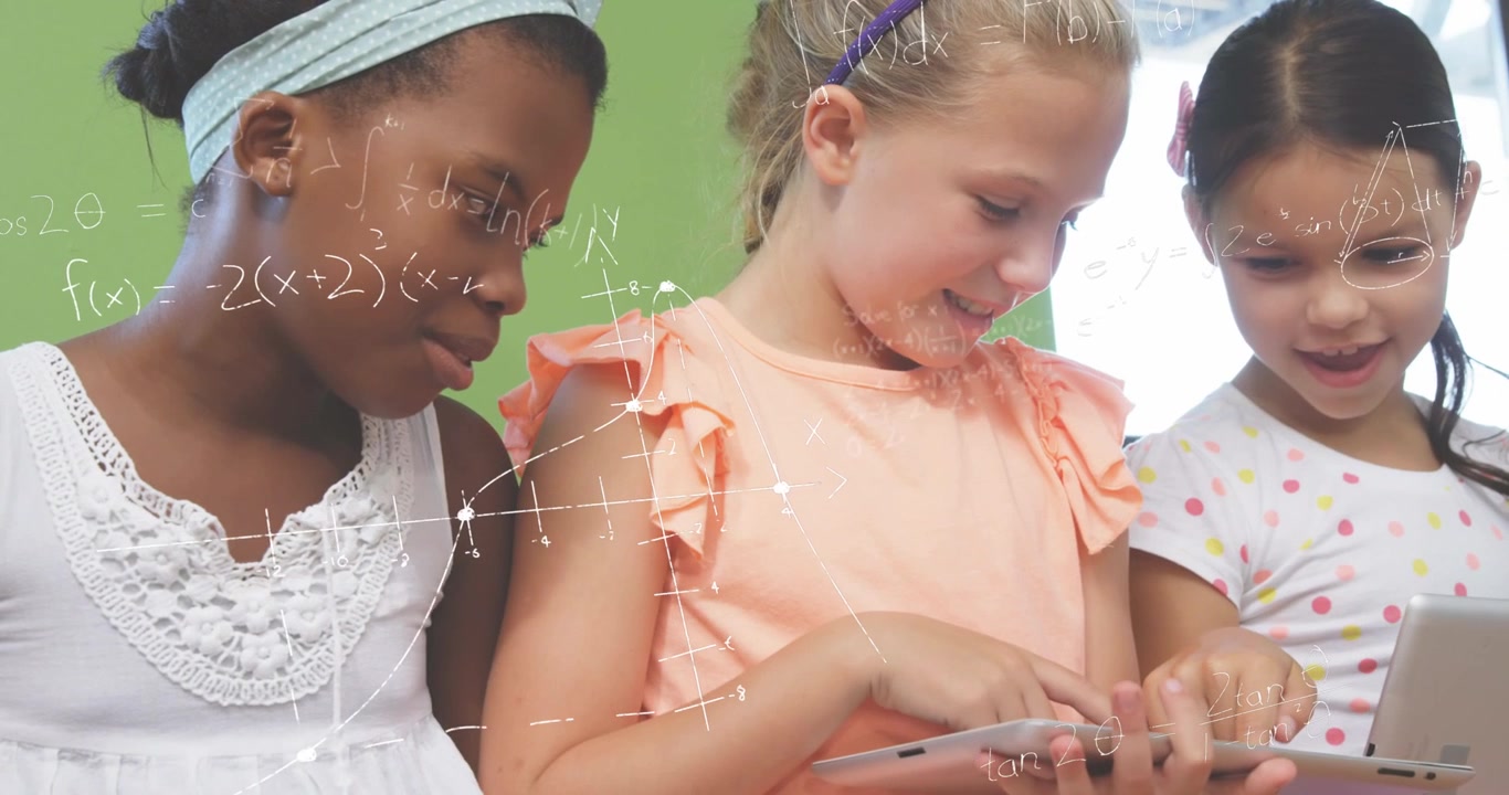 Animation of math formulas over diverse pupils learning at school