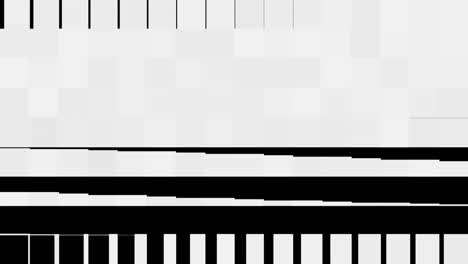 black and white abstract animation of geometric patterns appearing and disappearing one by one on the black background. animation. flat 2d seamless loop