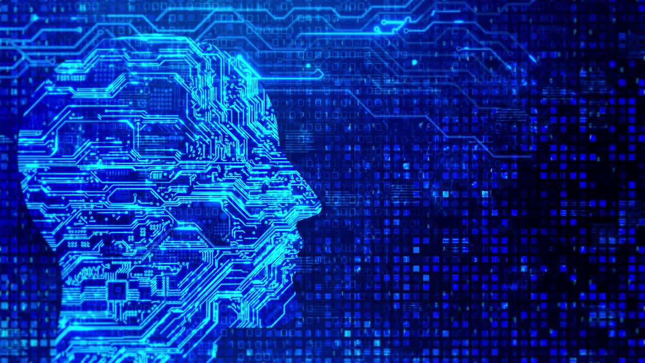 Loop animation artificial intelligence future ai tech machine learning human fast digital computing