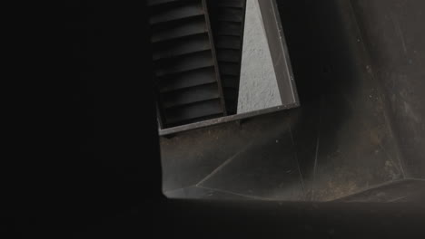 abstract, geometric steel stairway