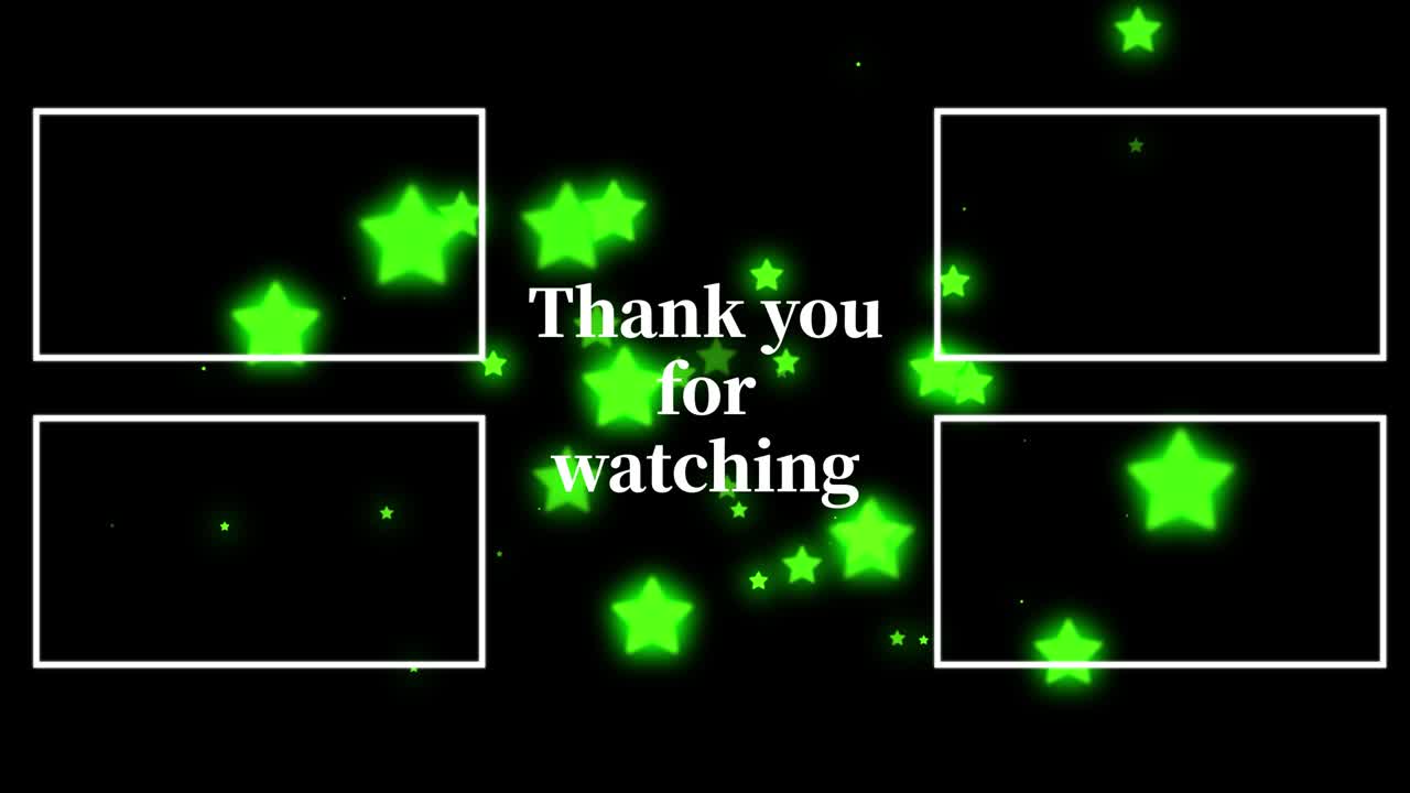 객체 조명 엔드 카드 엔딩 스크린 모션 그래픽