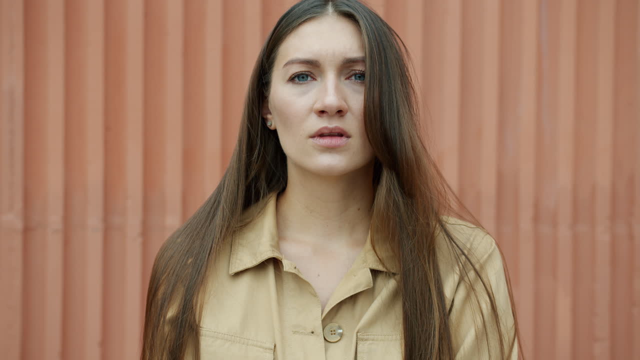 Woman with Serious Expression