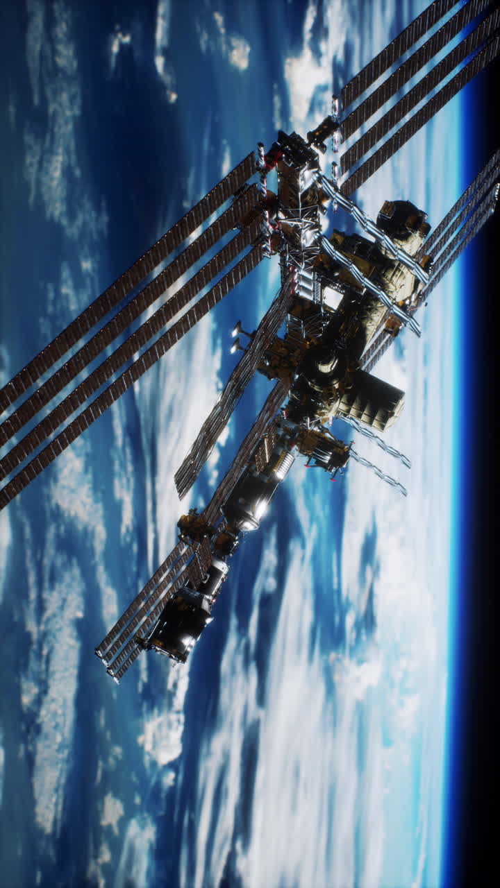 Estação Espacial Internacional orbitando a Terra
