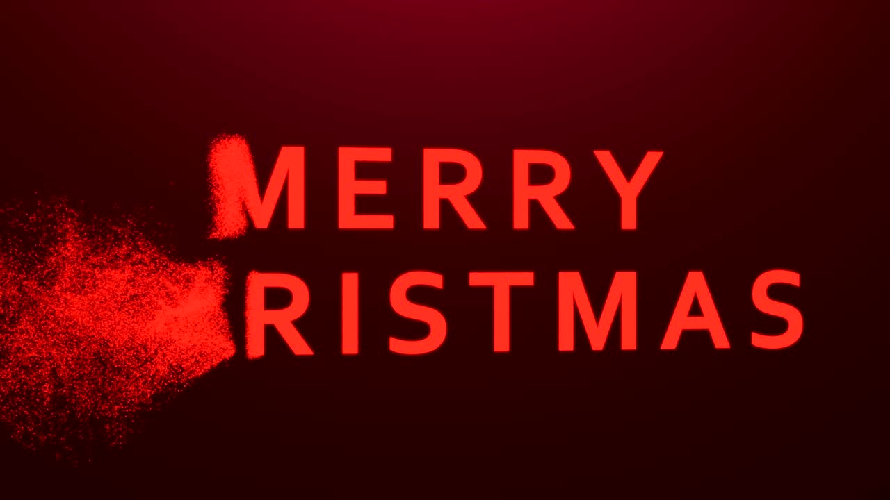 입자의 메리 크리스마스 구성의 애니메이션