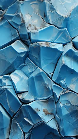 blue crumpled metal surface with textured patterns and shadows