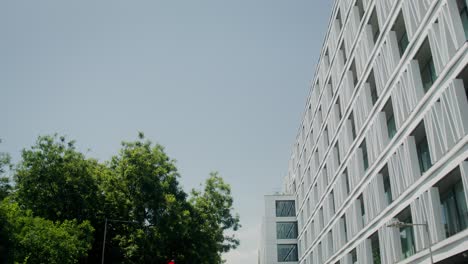 modern office building with trees