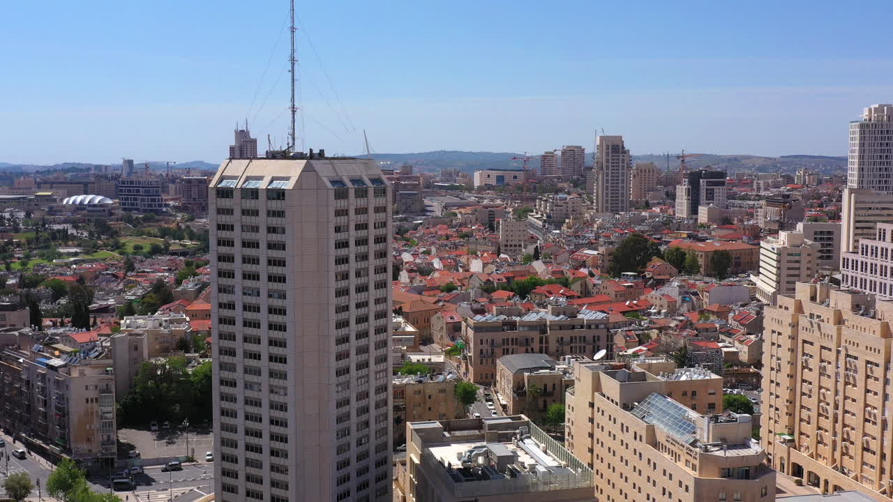 Jerusalem Center City Tall Building, Aerial View landsacape